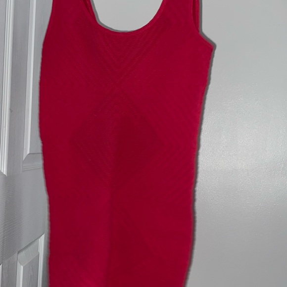 Vibrant, sexy, body con Dress in Red/Magenta. One of a kind - Picture 5 of 6